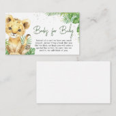 轟音ライオン赤ちゃんシャワー本ベビー エンクロージャーカード (正面/裏面)