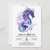 轟音威厳のあるおもしろい中世誕生日 招待状 (正面)