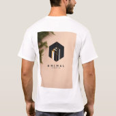 "轟音鮮やか:ライオカラフルン三角形が印刷 Tシャツ (裏面)