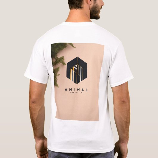 "轟音鮮やか:ライオカラフルン三角形が印刷 Tシャツ (裏面)