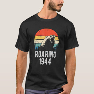 轟音1944ヴィンテージレトロサンセットベアアニマル78th tシャツ