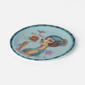 轟音20のアールデコブルー ペーパープレート (アングル)