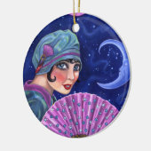 轟音20代輝く女の子ファンムーンスター セラミックオーナメント (左)