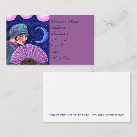 轟音20代輝く女の子ファンムーンスター 名刺 (正面/裏面)