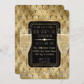 轟音20代金ゴールドニューイヤーズイブシャンパーニュ 招待状 (正面/裏面)