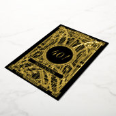 轟音20年代のアールデコ素晴らしギャツビー 箔招待状 (回転した状態)