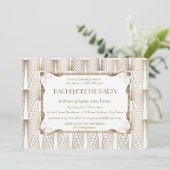 轟音20年代のギャツビー素晴らしホワイトバチェロレッテ 招待状 (スタンド正面)