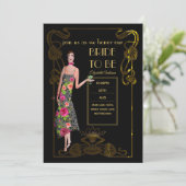 轟音20sフラッパーアールデコギャツビーブライダルシャワー 招待状 (スタンド正面)