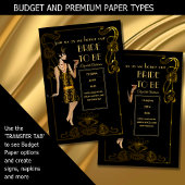 轟音20sフラッパーアールデコギャツビーブライダルシャワー 招待状