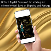 轟音20sフラッパーアールデコギャツビーブライダルシャワー 招待状