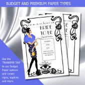 轟音20sフラッパーアールデコギャツビーブライダルシャワー 招待状