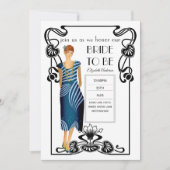 轟音20sフラッパーアールデコギャツビーブライダルシャワー 招待状 (正面)