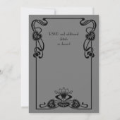 轟音20sフラッパーアールデコギャツビーブライダルシャワー 招待状 (裏面)