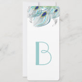 轟音20s孔雀の羽の結婚式招待状 招待状 (裏面)