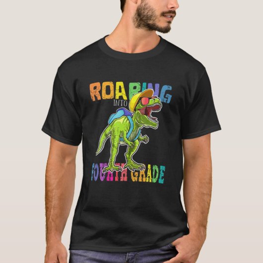轟音4等恐竜Tレックス新学期 Tシャツ (正面)