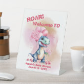 轟音！女の子Tレックス歓迎 台座サイン (インサイチュ)