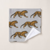 轟音！私は虎だ！- バスタオルセット (ウォッシュタオル)