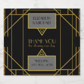 轟音TWENTIESフラッパーアールデコパーティー スパークリングワインラベル (シングルラベル)