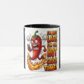 辛いもの好きのためのマグカップ I'm On Hot Sauce Time Funny Coffee マグカップ (中央)
