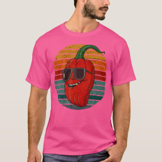 辛いスパイシーフードソース チリペッパー ハラペーニョ ラバー Tシャツ