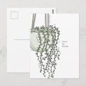 辛い時も頑張って　多肉植物のポストカード ポストカード (正面/裏面)