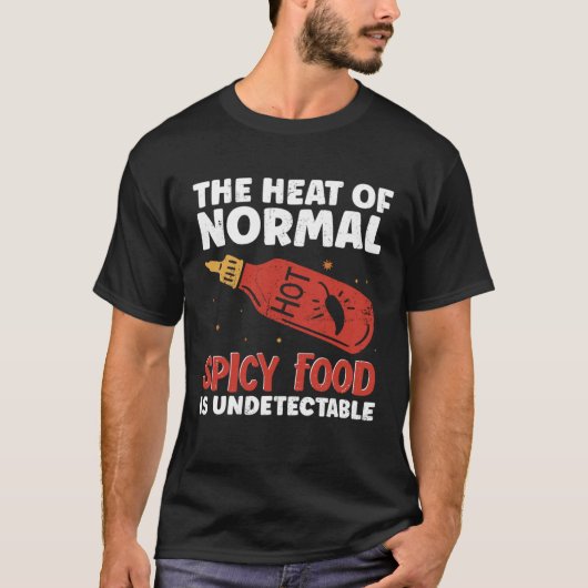 辛い食べ物の熱さは普通 N Tシャツ (正面)