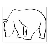 辛うじてクマの切手 ラバースタンプ (インプリント)