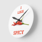 辛おもしろい味Tシャクールツ紙コースター ラウンド壁時計 (傾斜)