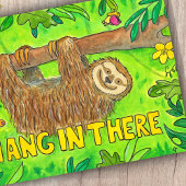 辛抱してね - ニコール・ジェインズのナマケモノポストカード ポストカード