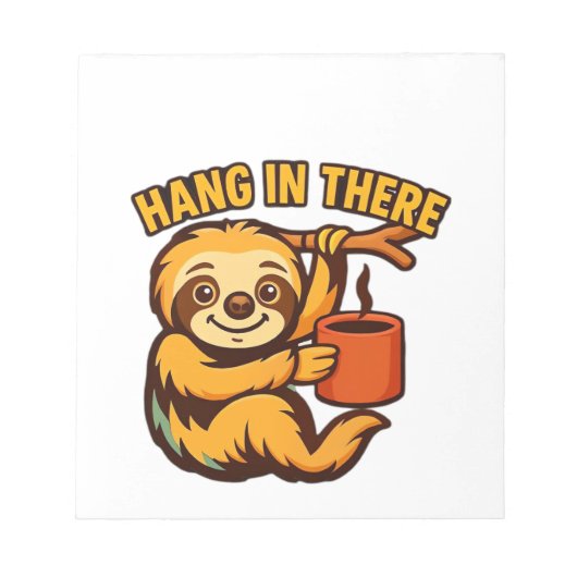 辛抱してね 赤ちゃんナマケモノ クラシックTシャツ ノートパッド (正面)