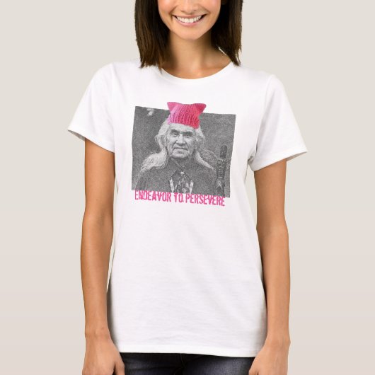 辛抱する努力Tシャツ Tシャツ (正面)