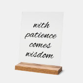 辛抱強いアクリルサインで アクリルサイン (傾斜)