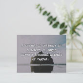 辛抱強い引用文 ポストカード (スタンド正面)