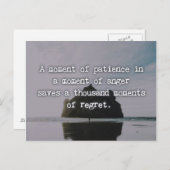 辛抱強い引用文 ポストカード (正面/裏面)