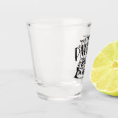 辛抱強おもしろいい皮肉のワードアート ショットグラス (左)