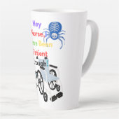 辛抱強くしてあなたを殺してはいけない カフェラテマグ (右アングル)