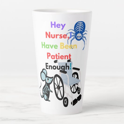 辛抱強くしてあなたを殺してはいけない カフェラテマグ (正面)