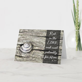 「辛抱強く彼を待つ」 -聖なる書物、 経典 サンキューカード