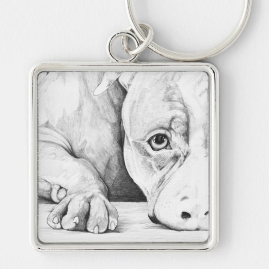 辛抱強く待っている キーホルダー (正面)