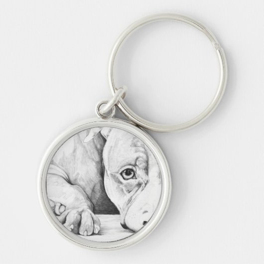 辛抱強く待っている キーホルダー (正面)