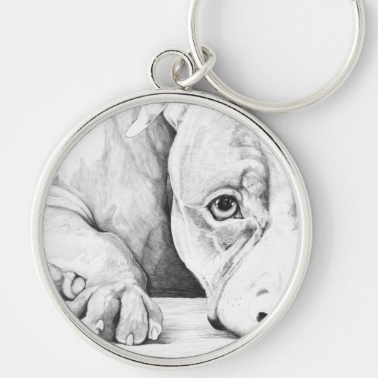 辛抱強く待っている キーホルダー (正面)