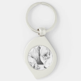 辛抱強く待っている キーホルダー