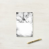 辛抱強く待っている ポストイット (デスク上)