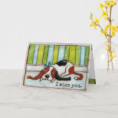 辛抱強く待つ – グリーティングカード (黄色い花)