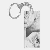 辛抱強く待つ(ハートピットブル) キーホルダー (正面左)