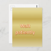 辛抱強く待つ ポストカード (正面/裏面)