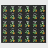 辛辣なおもしろいサボテン・プンス・ダークBG ラッピングペーパー (フラット)