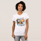 辛辣なタコスを食べるペンギンのTシャツ Tシャツ (正面フル)