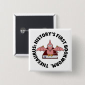 辞典: 恐竜は歴史の最初本の虫でした 缶バッジ (正面&裏面)