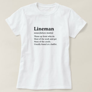 辞書おもしろい定義ラインマン Tシャツ